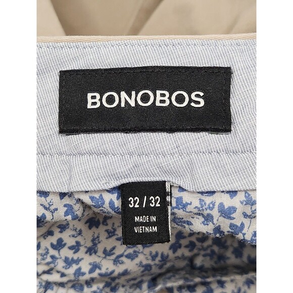 Bonobos Chino Pants Men's 32x32 Beige Khaki Slim Taper Stretch Preppy Lot Of 2 - Picture 4 of 7